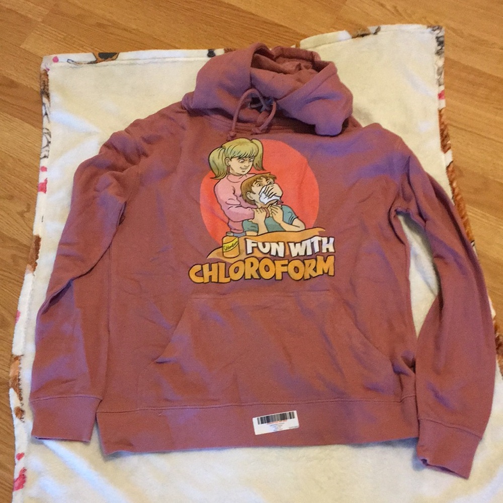 Fun with chloroform hoodie funny parody retro small fits big never worn